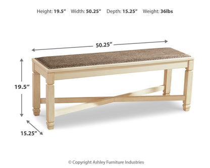 Bolanburg - Large UPH Dining Room Bench - Beige - Hornell Furniture Outlet