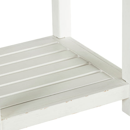 Backroads - End Table - Weathered White & Parchment Brown - Hornell Furniture Outlet