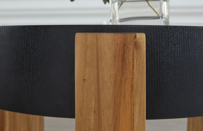 Breenmore - Black / Natural - Occasional Table Set (Set of 2) - Hornell Furniture Outlet