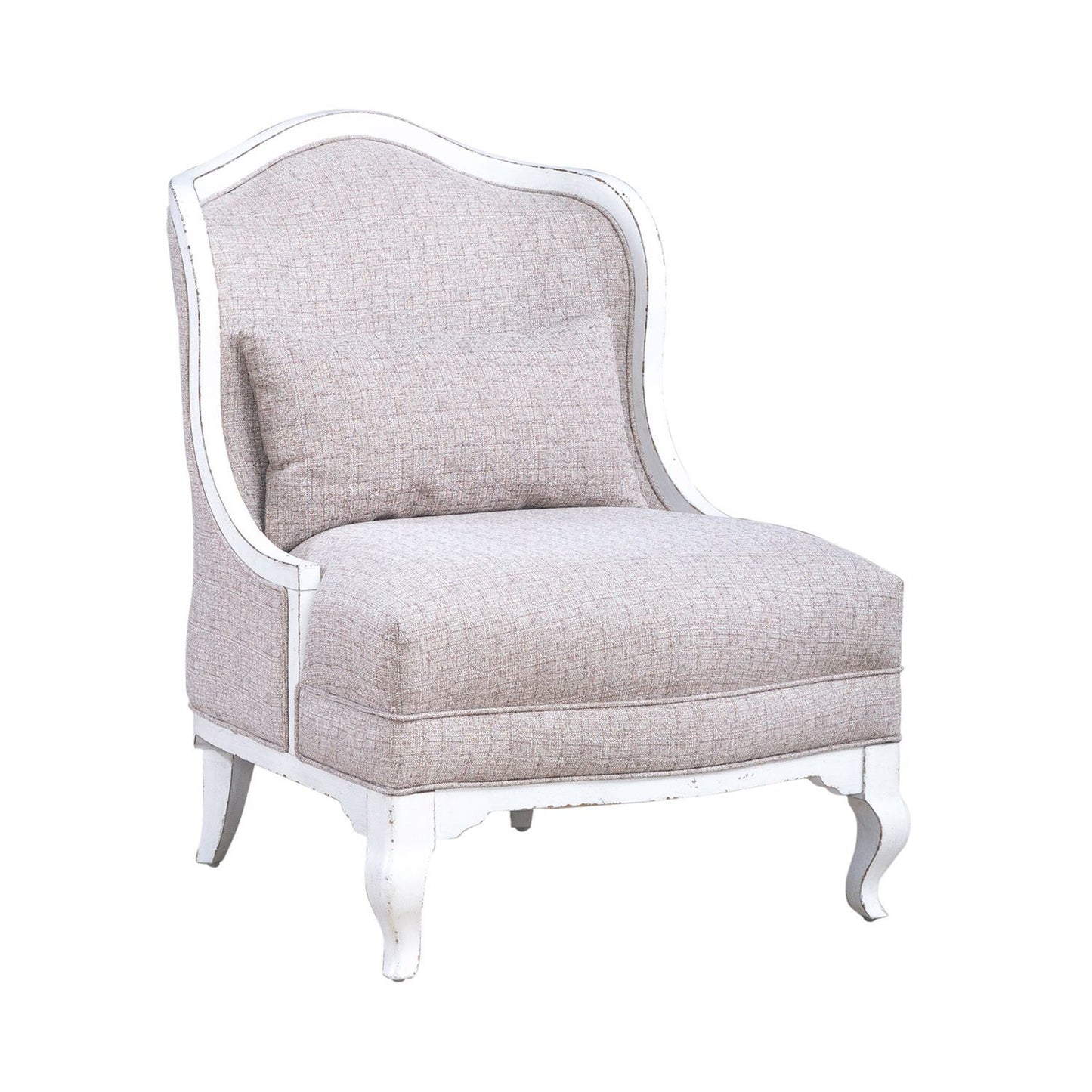 Magnolia Manor - Upholstered Accent Chair - Antique White & Weathered Bark - Hornell Furniture Outlet