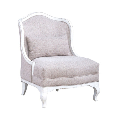 Magnolia Manor - Upholstered Accent Chair - Antique White & Weathered Bark - Hornell Furniture Outlet