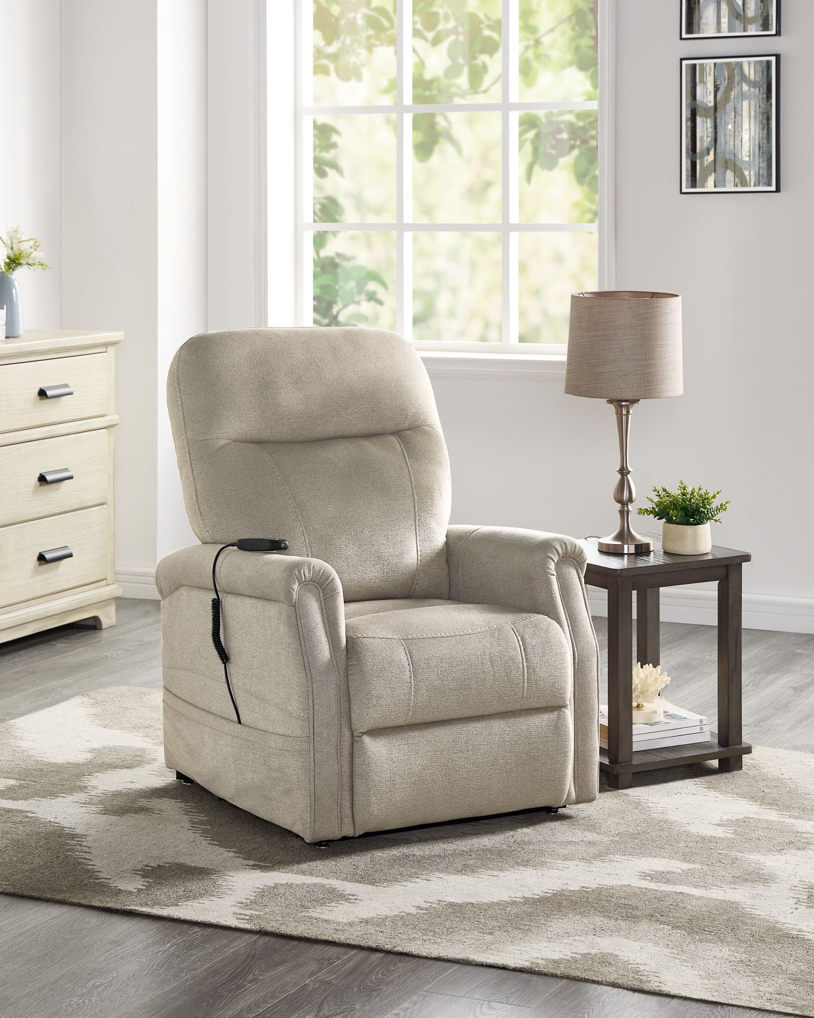 Rhodes - Power Lift Chair - Tan - Hornell Furniture Outlet