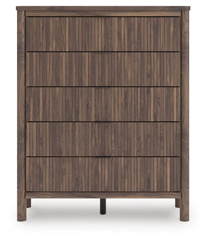 Pamytta - Brown - Five Drawer Wide Chest - Hornell Furniture Outlet