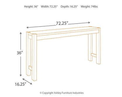 Torjin - Dark Brown - Long Counter Table - Hornell Furniture Outlet