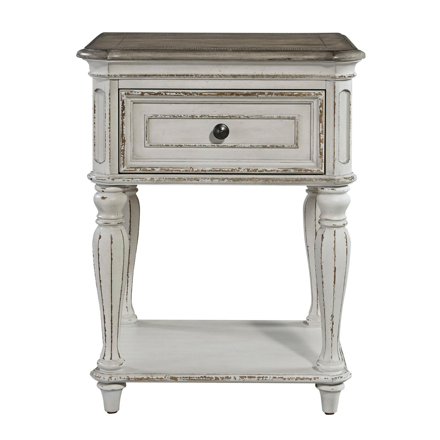 Magnolia Manor - Leg Nightstand - White - Hornell Furniture Outlet