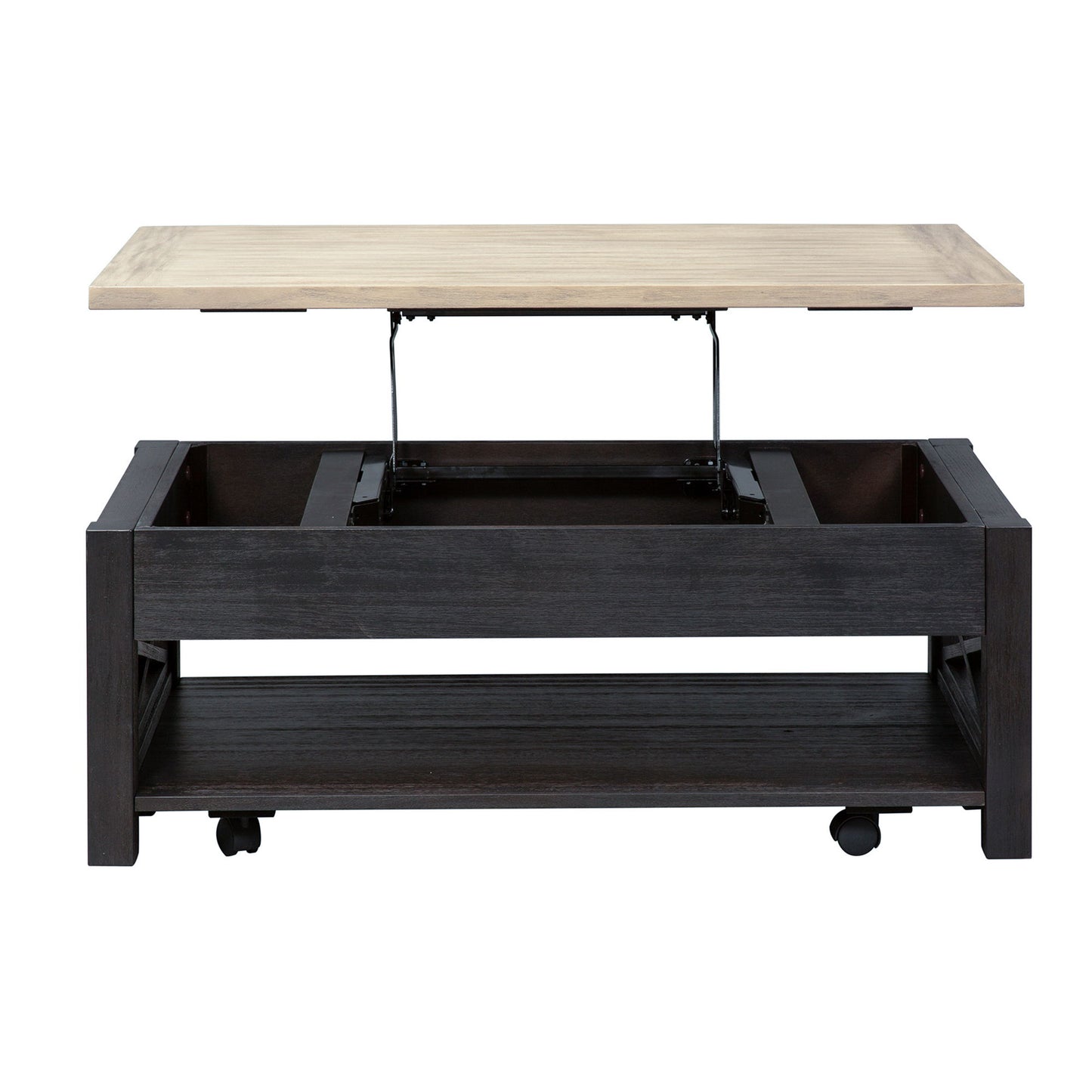 Heatherbrook - Lift Top Cocktail Table - Black - Hornell Furniture Outlet