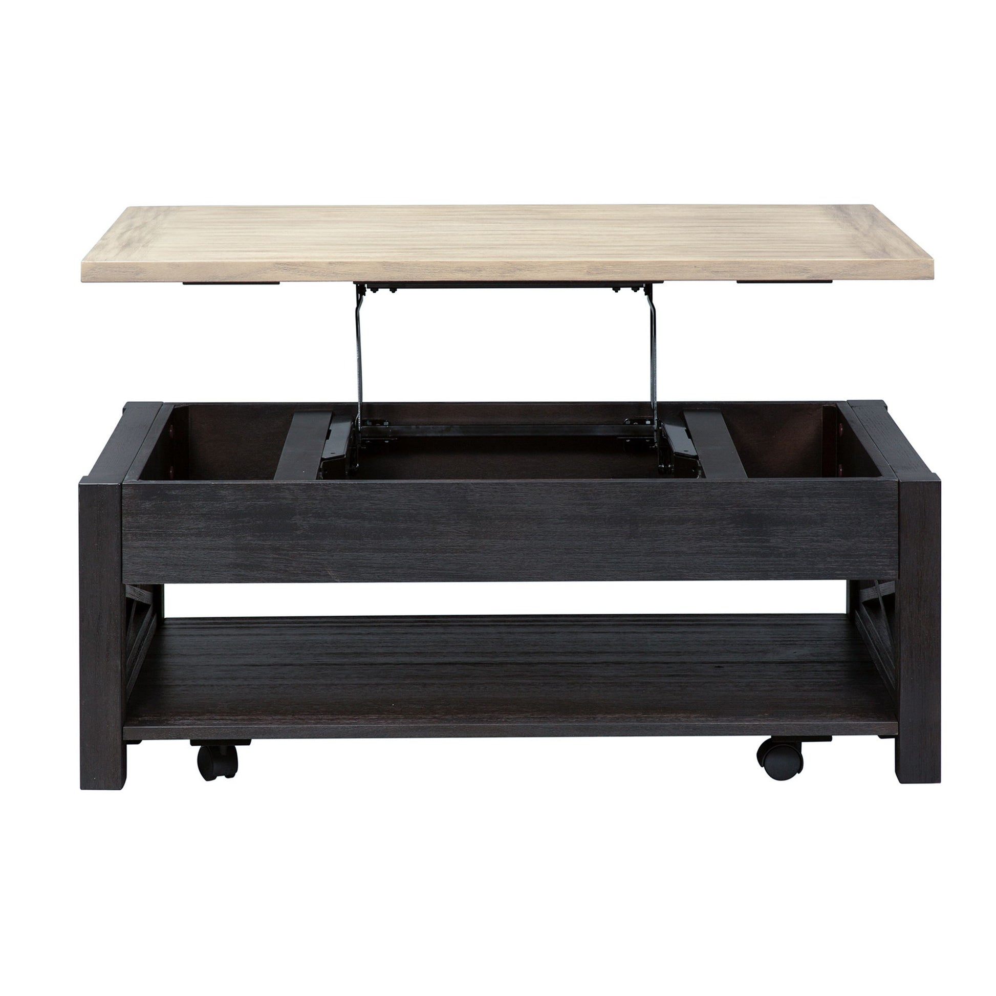 Heatherbrook - Lift Top Cocktail Table - Black - Hornell Furniture Outlet