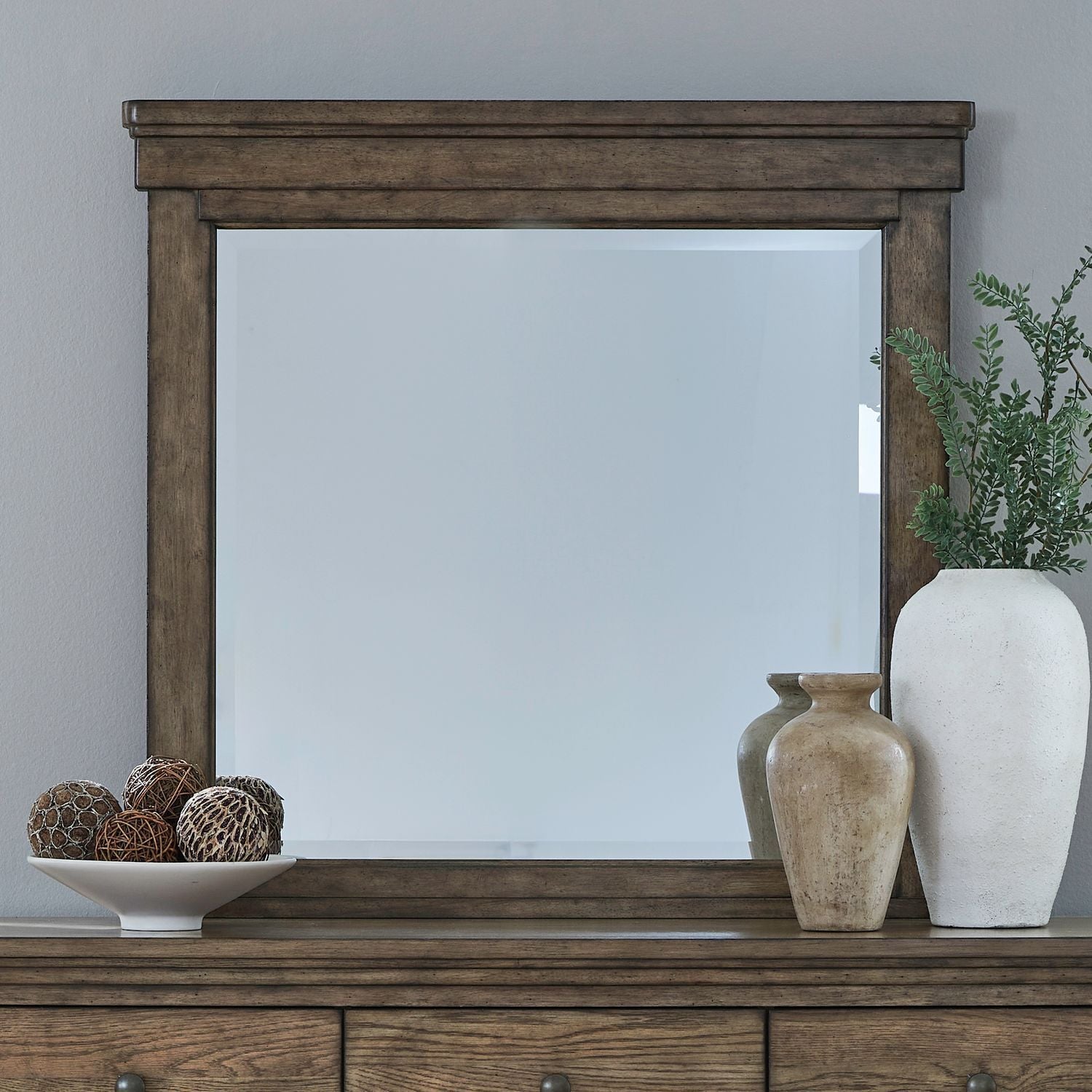 Carolina Park - Mirror - Brown - Hornell Furniture Outlet