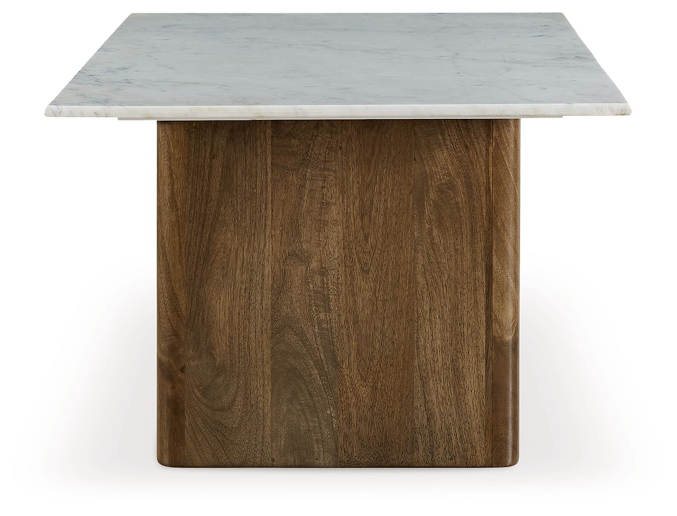 Isanti - Light Brown / White - Rectangular Cocktail Table - Hornell Furniture Outlet