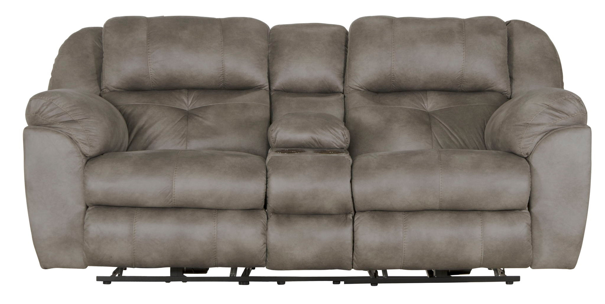 Ferrington - Power Lay Flat Reclining Console Loveseat with Power Adjustable Headrest & Lumbar - Hornell Furniture Outlet