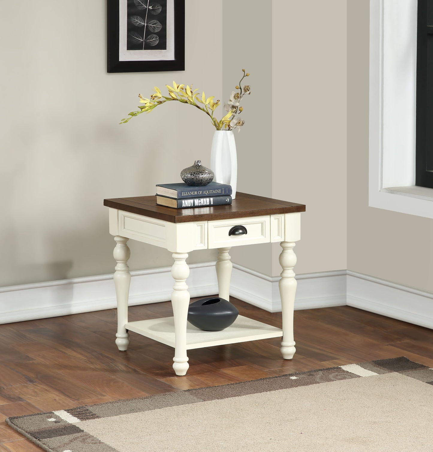 Joanna - End Table - White - Hornell Furniture Outlet