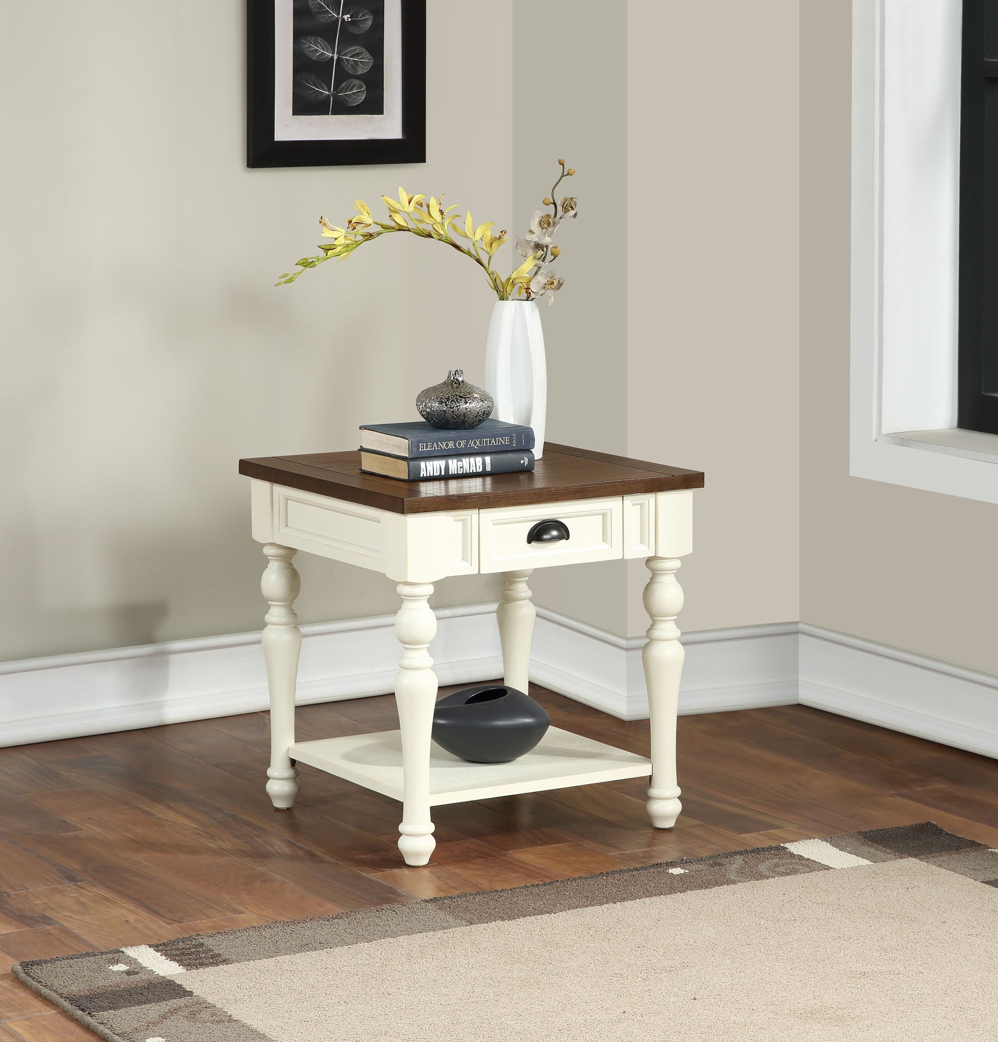Joanna - End Table - White - Hornell Furniture Outlet