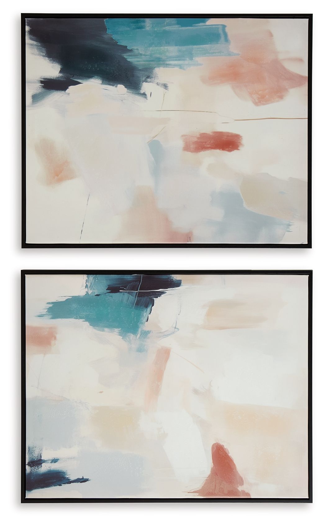 Caldish - Blue / White / Pink - Wall Art Set (Set of 2) - Hornell Furniture Outlet