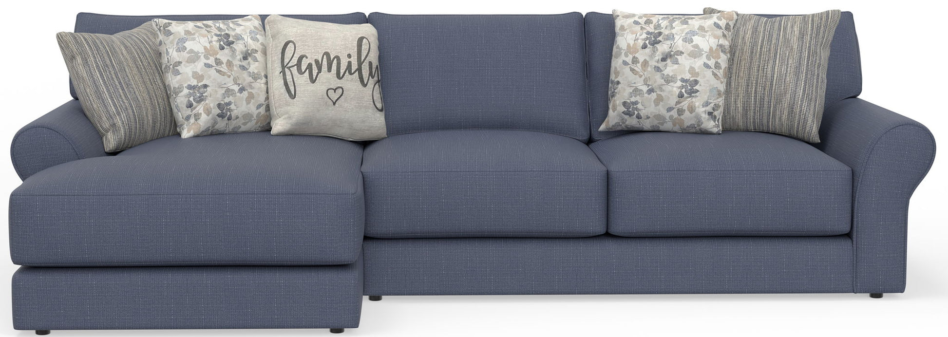 Cape May - Sofa Chaise With Comfort Coil Seating And 5 Accent Pillows Included - Hornell Furniture Outlet