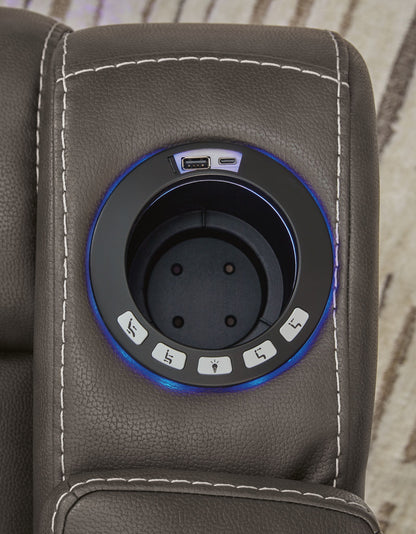Feazada - Power Recliner With Adj Headrest - Hornell Furniture Outlet
