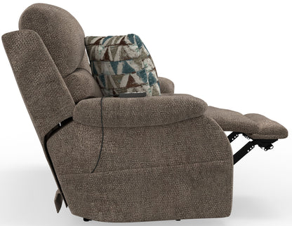 Joya - Power Zero Gravity Reclining Console Loveseat With Power Adjustable Headrest And CR3 Heat/Massage/Lumbar/ZG - Mushroom - Hornell Furniture Outlet