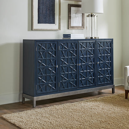 Braxton - Accent Cabinet - Azure Blue - Hornell Furniture Outlet
