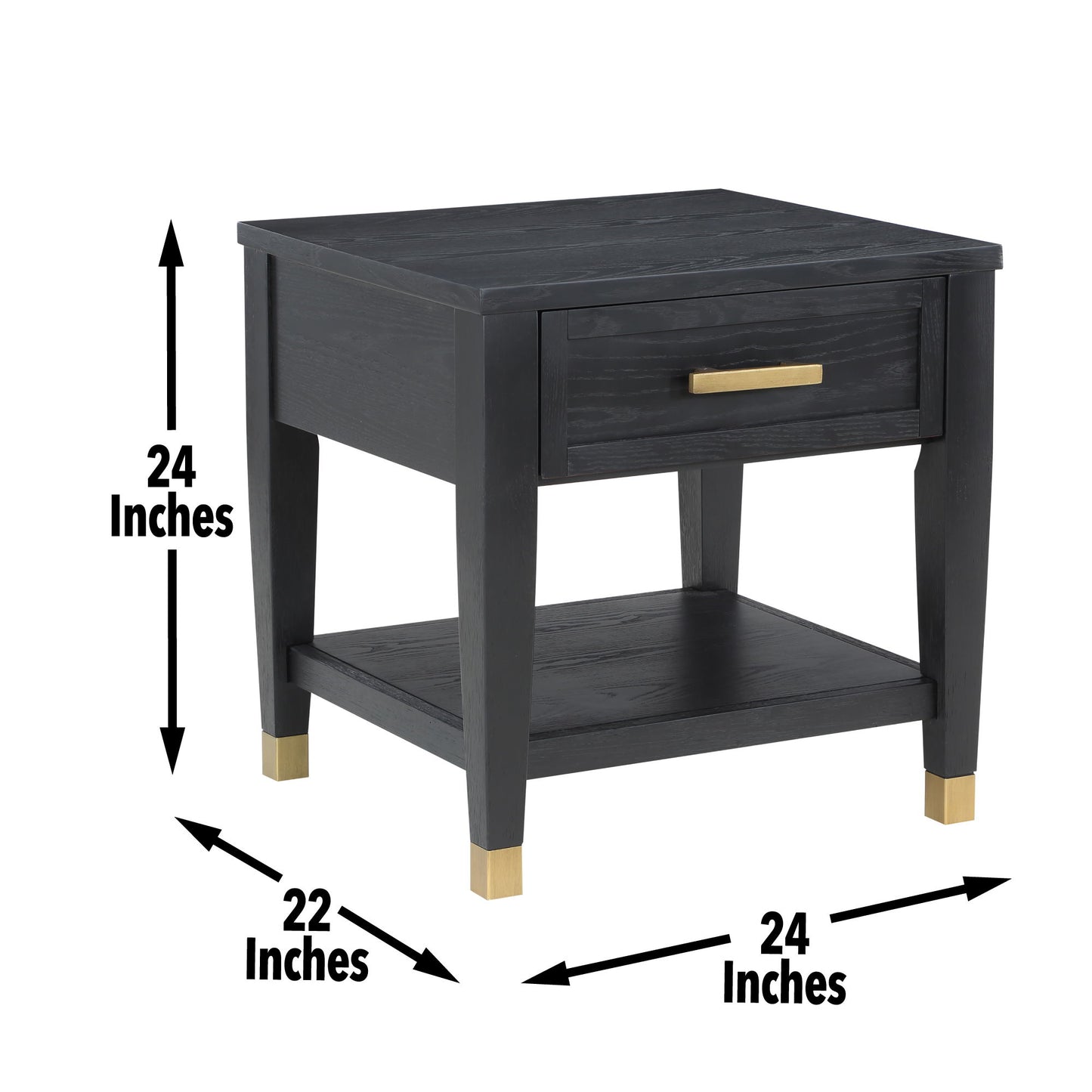 Yves - End Table - Black - Hornell Furniture Outlet