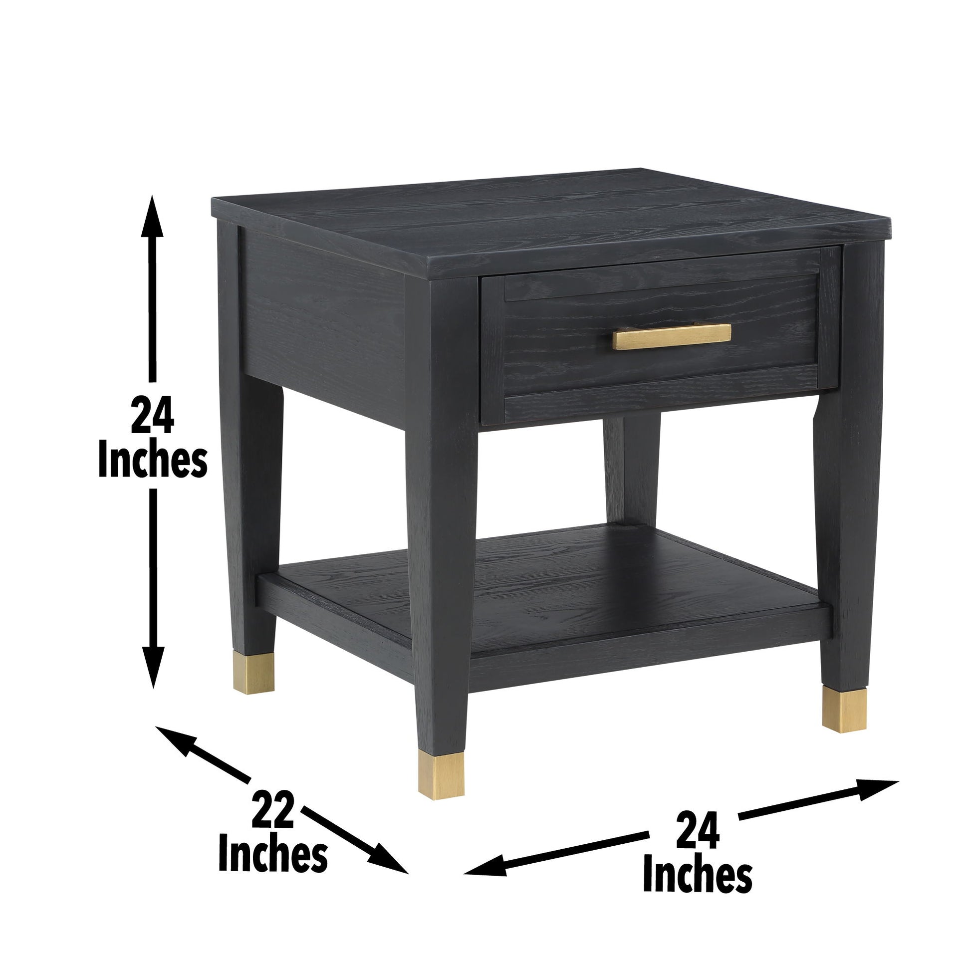 Yves - End Table - Black - Hornell Furniture Outlet