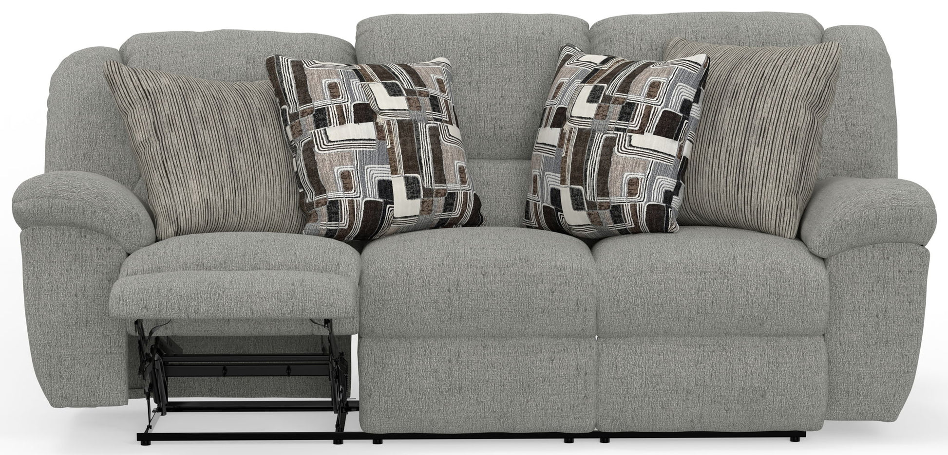 Trifecta - Sofa With 3 Recliners and Drop Down Table - Hornell Furniture Outlet