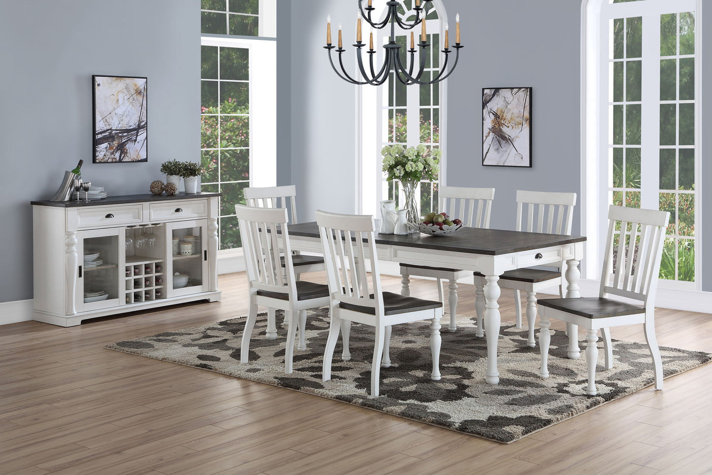 Joanna - Dining Table - Two Tone - Hornell Furniture Outlet