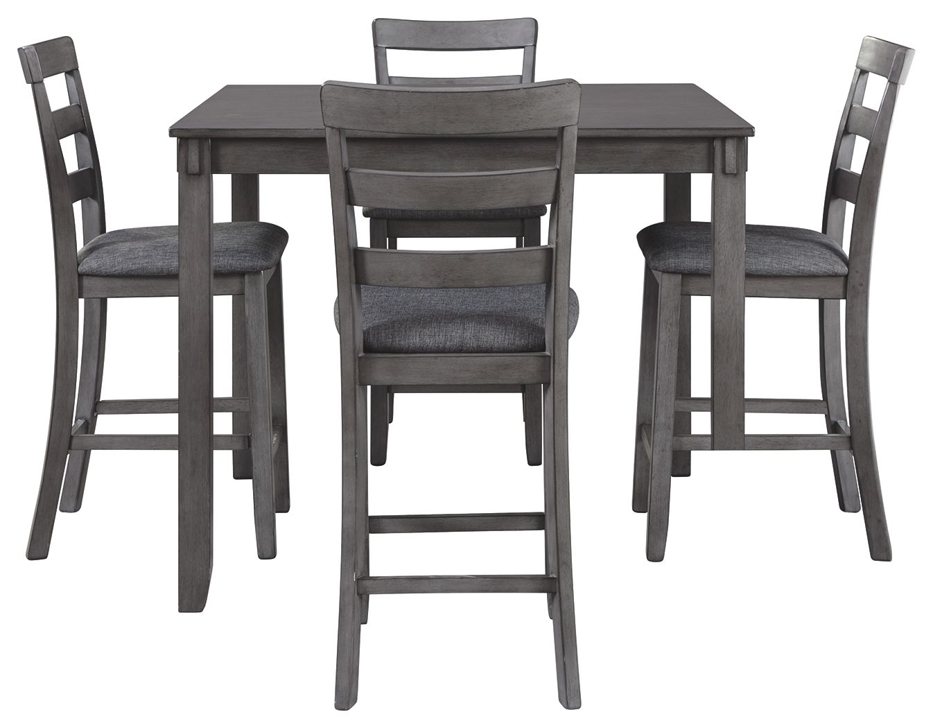 Bridson - Gray - Square Counter TBL Set (Set of 5) - Hornell Furniture Outlet