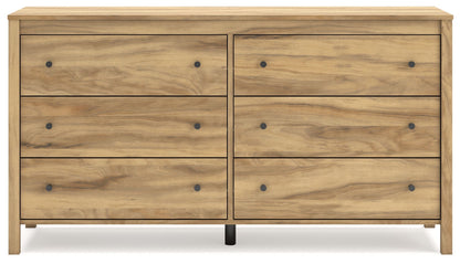 Bermacy - Light Brown - Six Drawer Dresser - Hornell Furniture Outlet