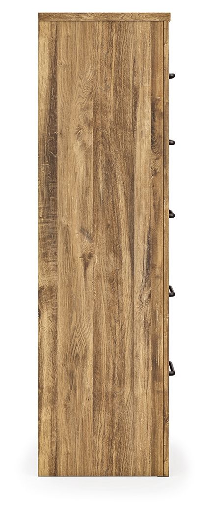 Maystonna - Five Drawer Chest - Brown - Hornell Furniture Outlet