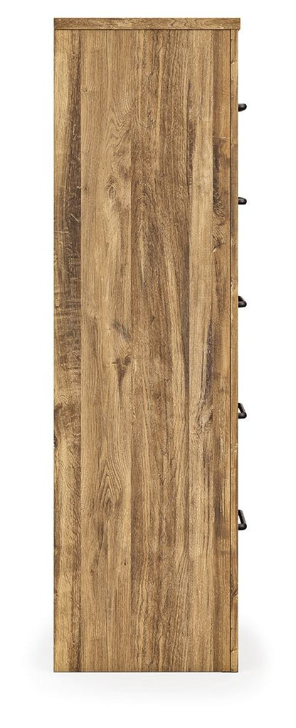 Maystonna - Five Drawer Chest - Brown - Hornell Furniture Outlet