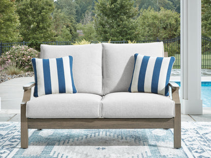 Rainier Ranch - Loveseat With Cushion - Brown / Beige - Hornell Furniture Outlet