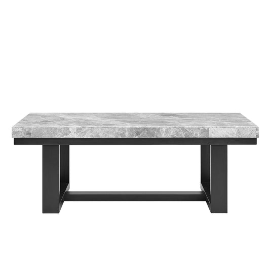 Lucca - Marble Top Coffee Table - Gray - Hornell Furniture Outlet