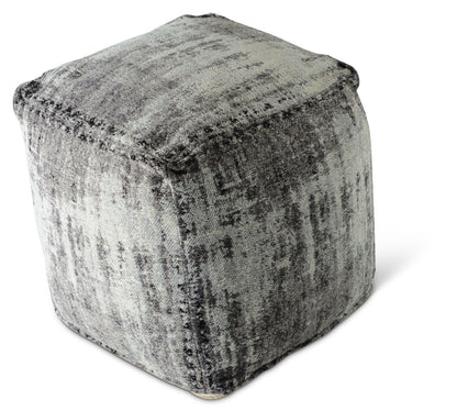Hazel - Square Pouf - Dark Gray - Hornell Furniture Outlet