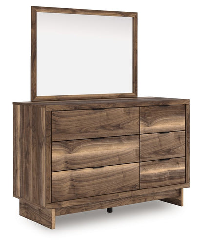 Chirason - Brown - Dresser And Mirror - Hornell Furniture Outlet