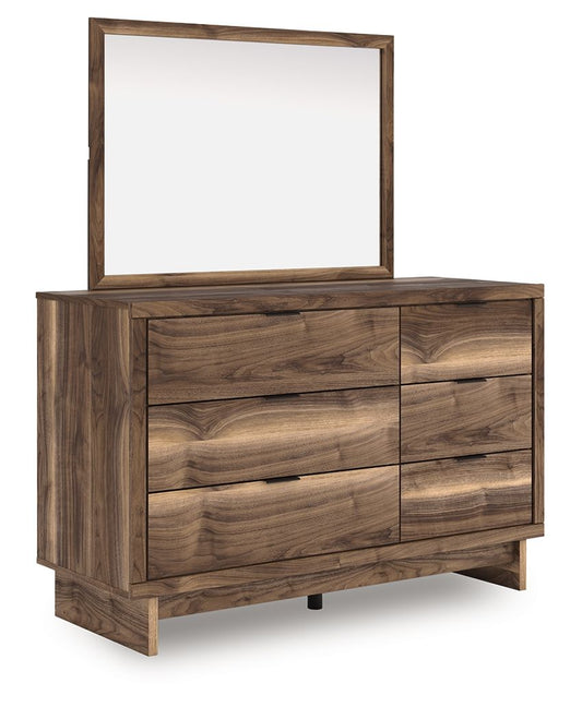 Chirason - Brown - Dresser And Mirror - Hornell Furniture Outlet
