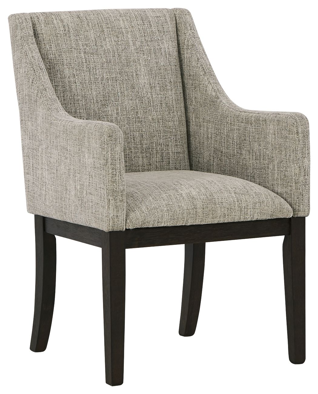 Burkhaus - Beige / Dark Brown - Dining UPH Arm Chair (Set of 2) - Hornell Furniture Outlet