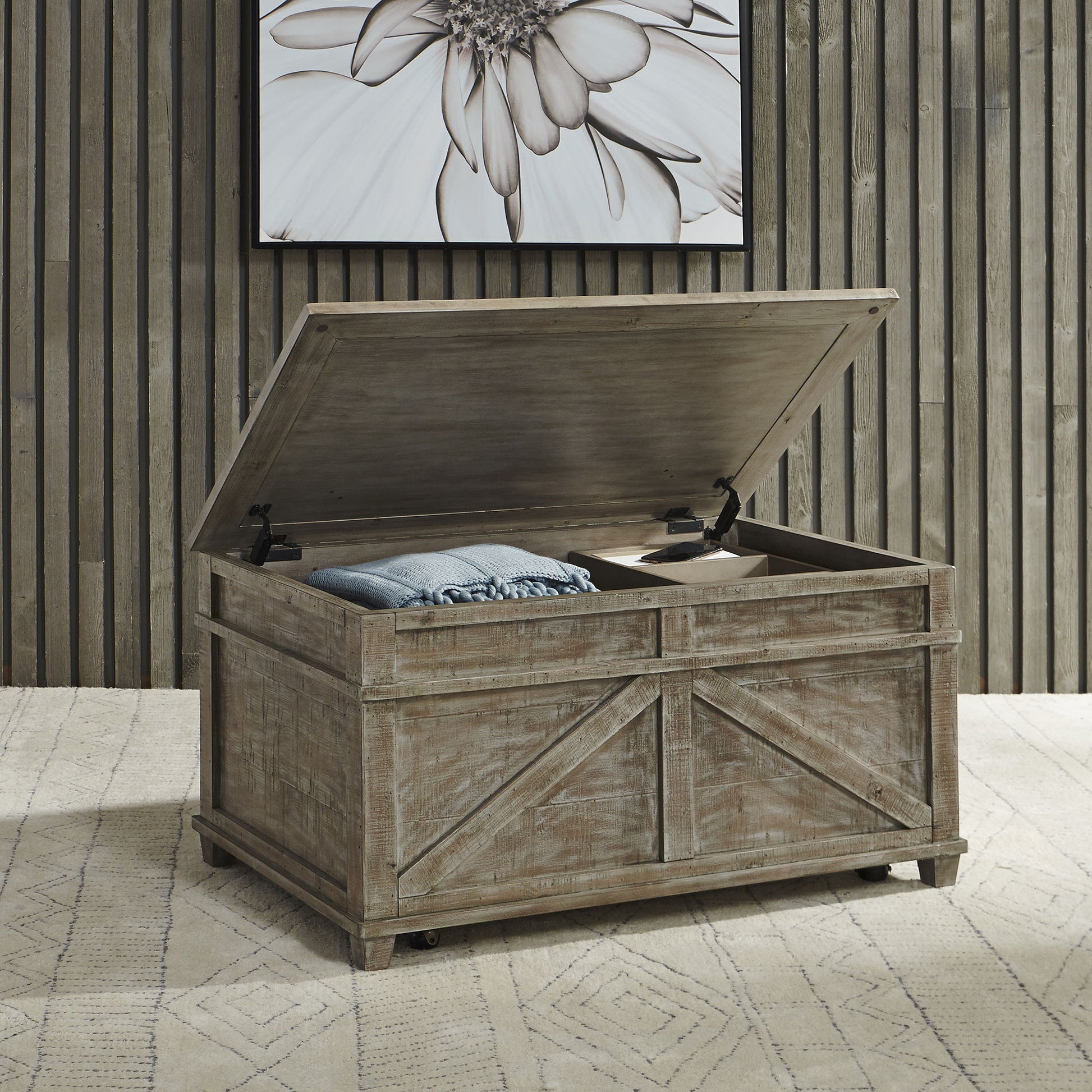 Parkland Falls - Storage Trunk - Light Brown - Hornell Furniture Outlet