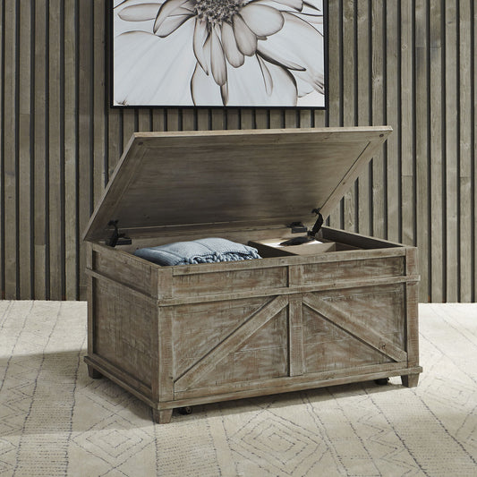 Parkland Falls - Storage Trunk - Light Brown - Hornell Furniture Outlet