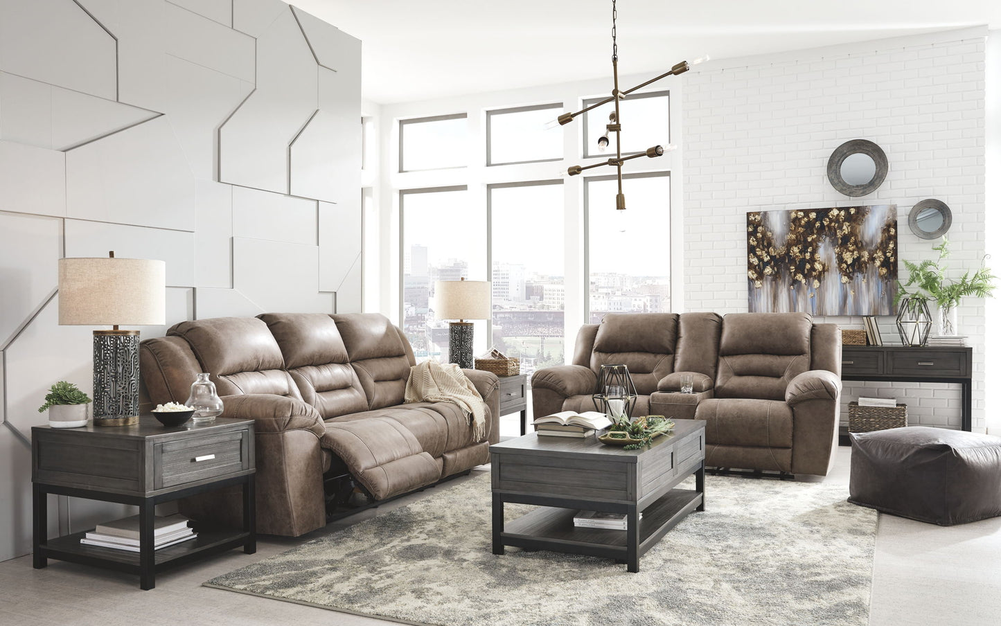 Stoneland - Power Reclining Living Room Set - Hornell Furniture Outlet