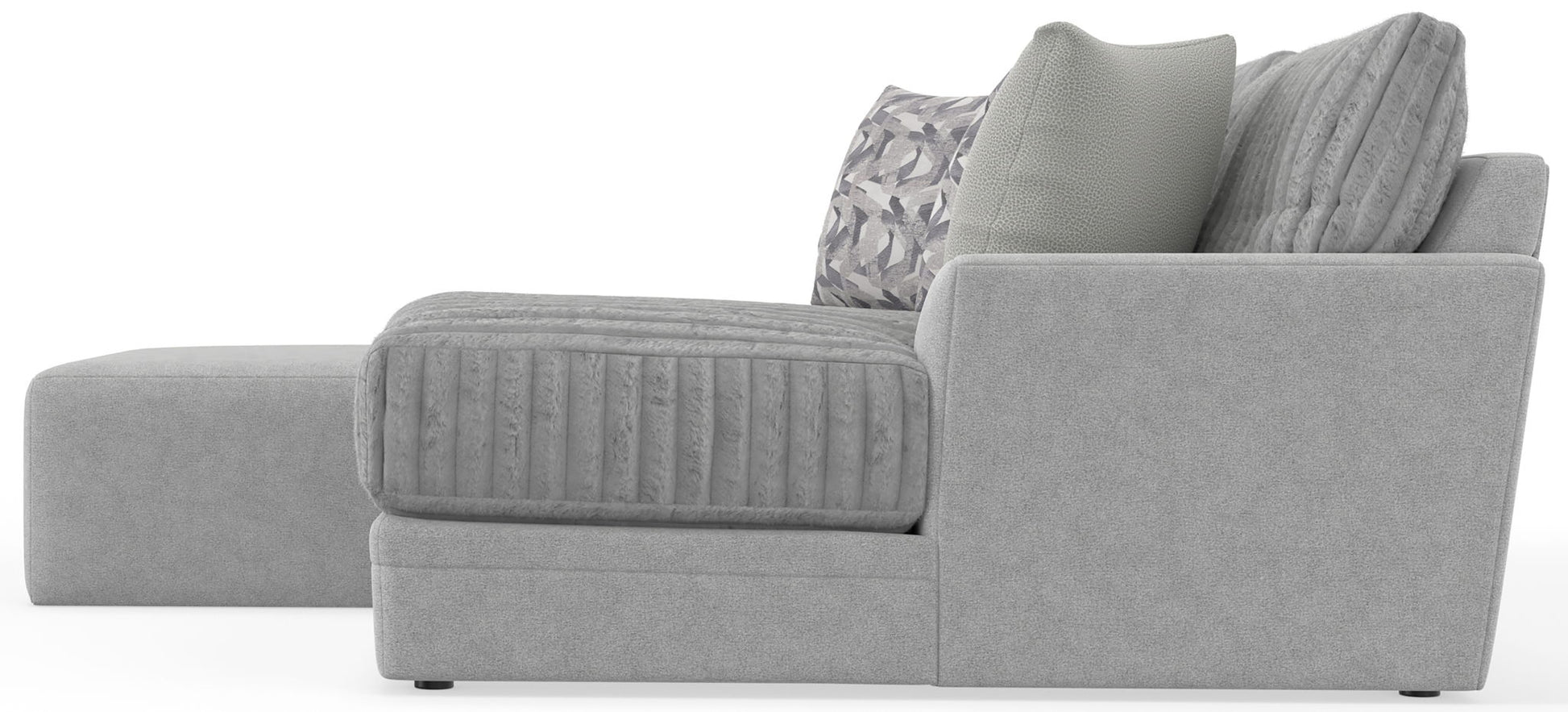 Titan - Sectional With Comfort Coil Seating, Cocktail Ottoman And Accent Pillows Included - Hornell Furniture Outlet