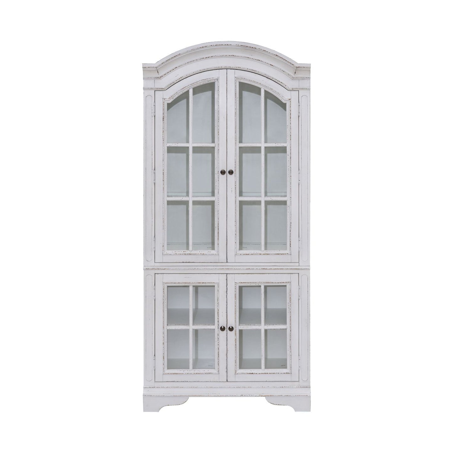 Magnolia Manor - Display Cabinet - Antique White / Weathered Bark - Hornell Furniture Outlet