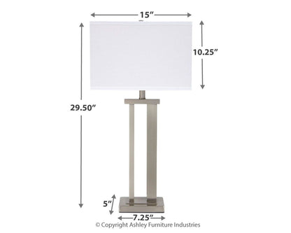 Aniela - Metal Table Lamp Set - Hornell Furniture Outlet