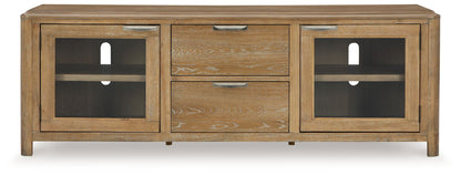 Rencott - Light Brown - Extra Large TV Stand - Hornell Furniture Outlet