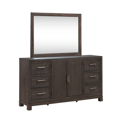 Modern Edge - Dresser & Mirror - Brown - Hornell Furniture Outlet