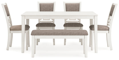 Erinberg - Antique White - Dining Room Table Set (Set of 6) - Hornell Furniture Outlet