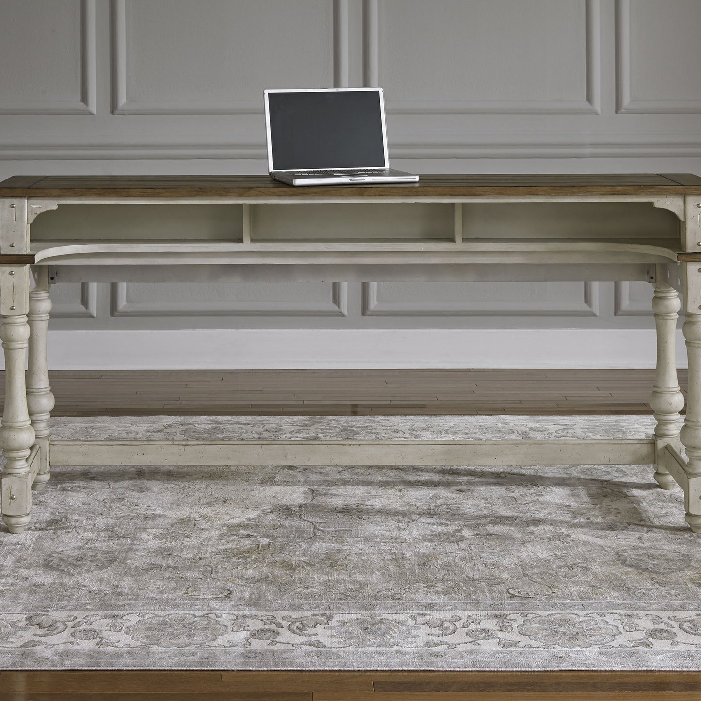 Morgan Creek - 4 Piece Console Set (1 Console 3 Stools) - White - Hornell Furniture Outlet