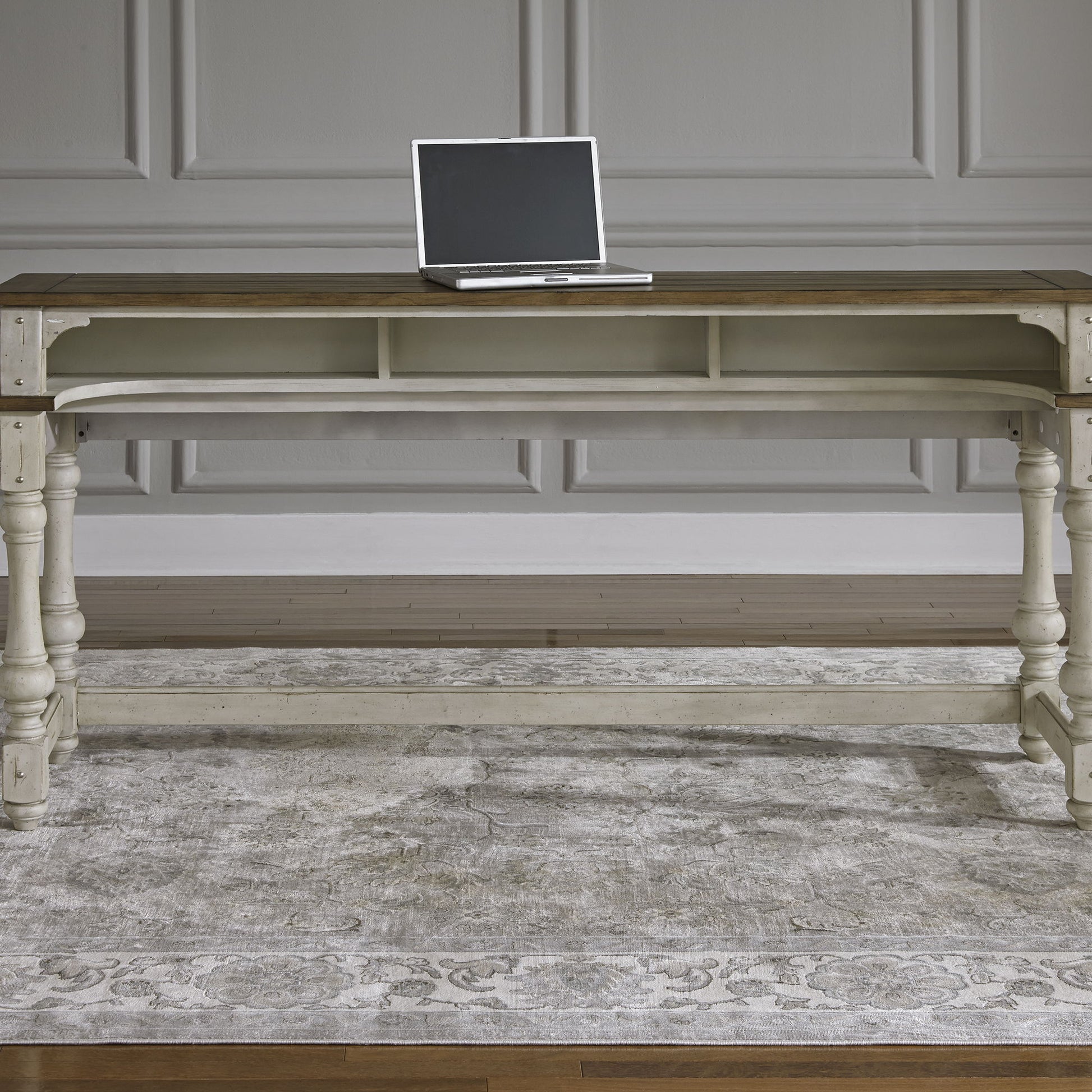 Morgan Creek - 4 Piece Console Set (1 Console 3 Stools) - White - Hornell Furniture Outlet