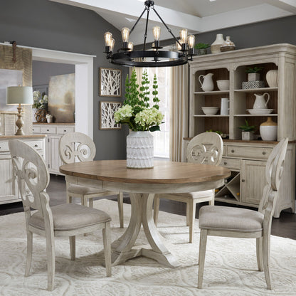 Farmhouse Reimagined - Pedestal Table Set - Hornell Furniture Outlet