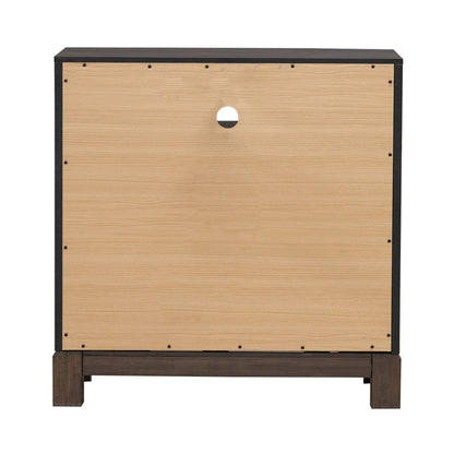Modern Edge - Bedside Chest With Charging Station - Brown - Hornell Furniture Outlet