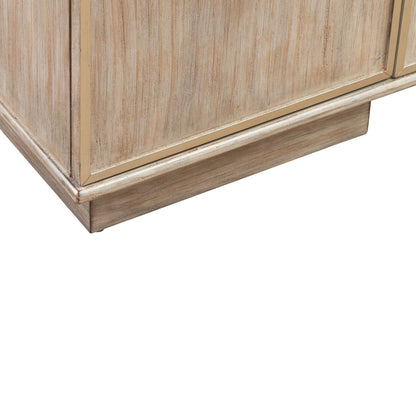 Terrace - 4 Door Accent Cabinet - Gray - Hornell Furniture Outlet