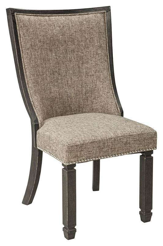 Tyler Creek - Black / Grayish Brown - Dining UPH Side Chair (Set of 2) - Framed Back - Hornell Furniture Outlet